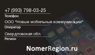 Кто звонил с 9937980325 - регион и оператор